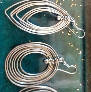Wire earrings, 2 pair selling as set only.